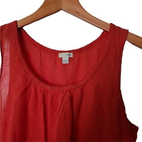Anthropologie  Odille Laced Trails Tank Top Orange S Small - Picture 5 of 7
